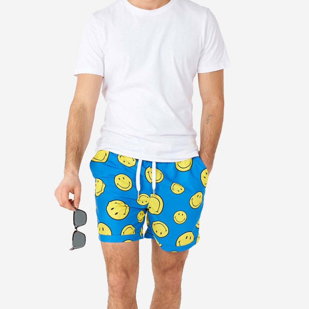 OPPOSUITS Smiley®‎ Summer Fade Swim Shorts 2XL Blue Yellow Summer